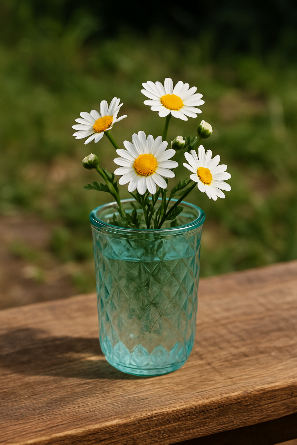 Jarrón azul con relieve